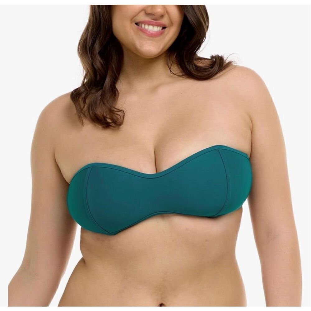 Body Glove Women's Standard Smoothies Tainted Love Solid Bandeau Bikini Top